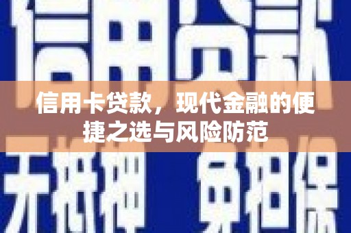 西夏信用卡贷款，现代金融的便捷之选与风险防范