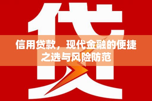 西夏信用贷款，现代金融的便捷之选与风险防范