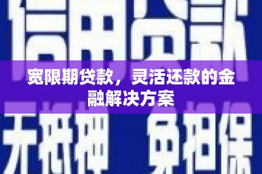 西夏宽限期贷款，灵活还款的金融解决方案