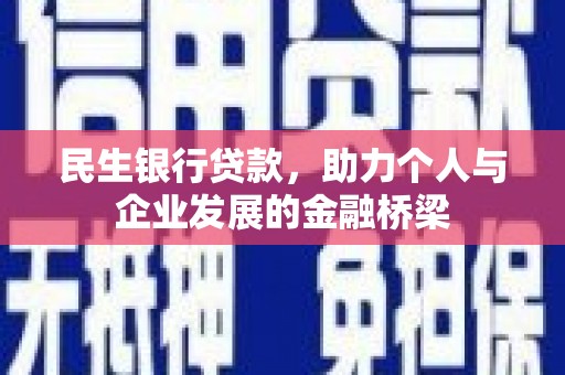 西夏民生银行贷款，助力个人与企业发展的金融桥梁