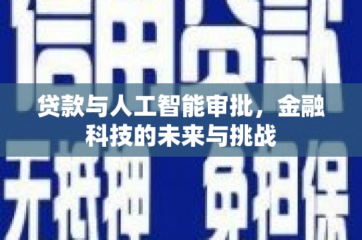 西夏贷款与人工智能审批，金融科技的未来与挑战