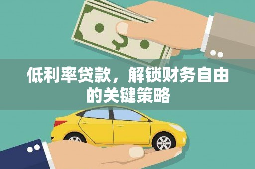 西夏低利率贷款，解锁财务自由的关键策略