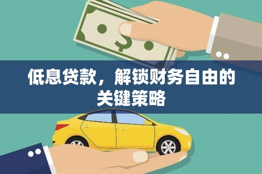 西夏低息贷款，解锁财务自由的关键策略