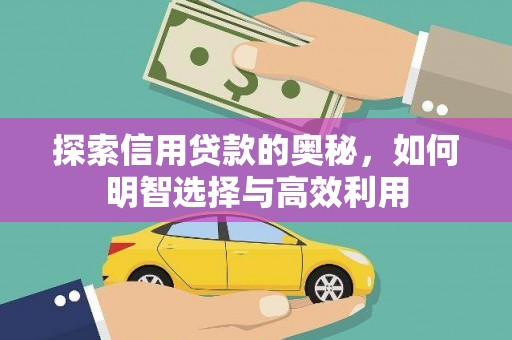 西夏探索信用贷款的奥秘，如何明智选择与高效利用