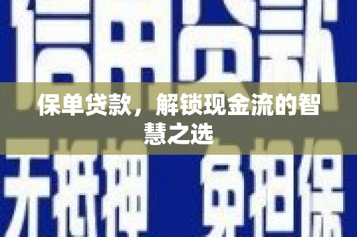 西夏保单贷款，解锁现金流的智慧之选