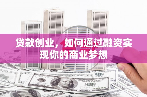 西夏贷款创业，如何通过融资实现你的商业梦想