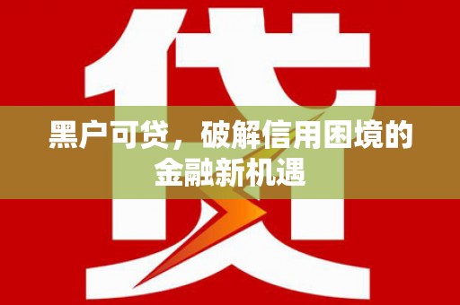 西夏黑户可贷，破解信用困境的金融新机遇