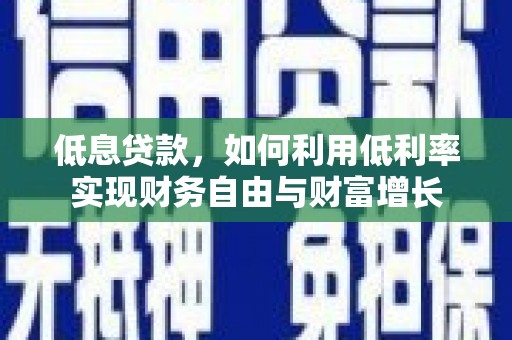 西夏低息贷款，如何利用低利率实现财务自由与财富增长