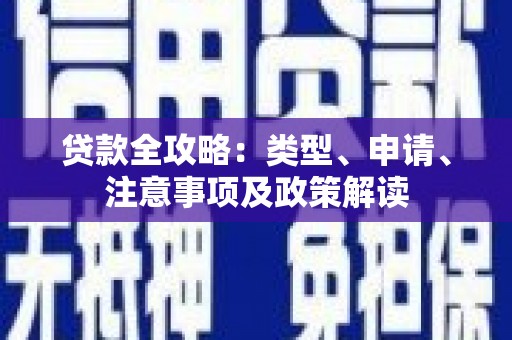 西夏贷款全攻略：类型、申请、注意事项及政策解读