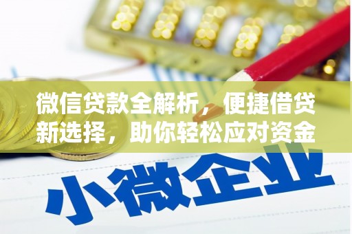 西夏微信贷款全解析，便捷借贷新选择，助你轻松应对资金需求